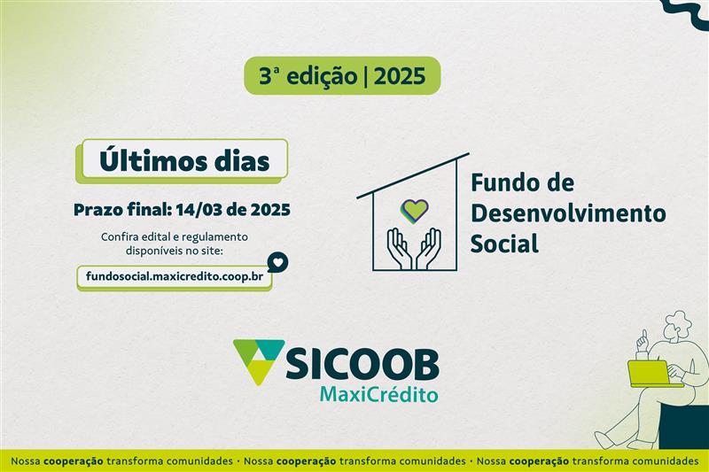 Fundo Social 2025: prazo para inscrição encerra dia 14 de março