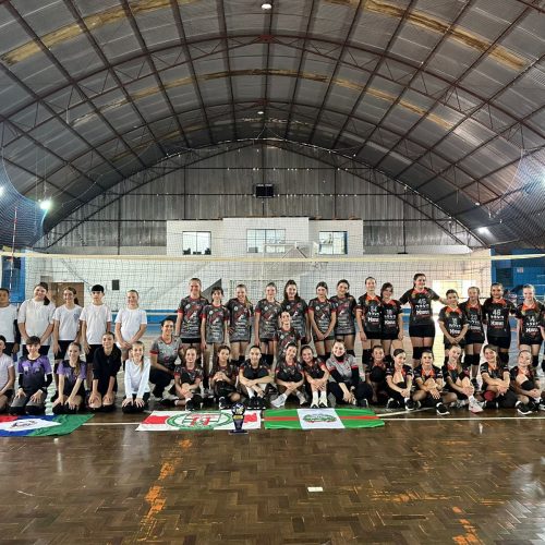 Em Coronel Freitas, mais de 100 crianças participaram do Desafio de Voleibol